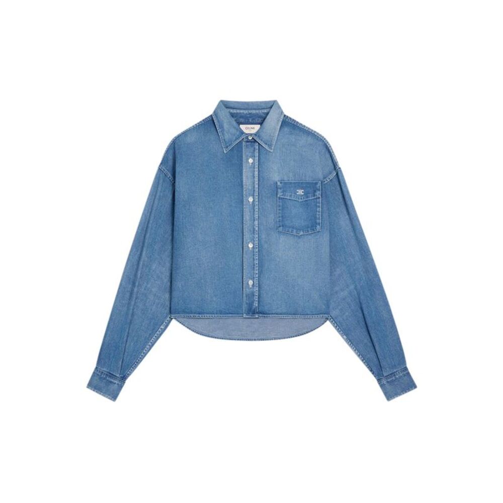 Celine Women Cotton Denim Shirt